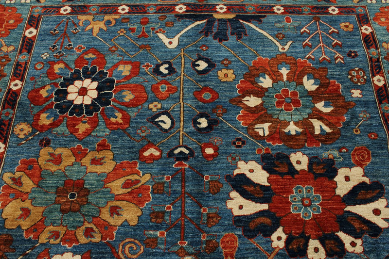 8x10 Light Blue and Green Anatolian Traditional Rug