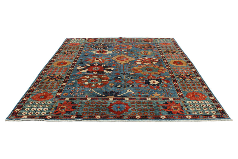 8x10 Light Blue and Green Anatolian Traditional Rug