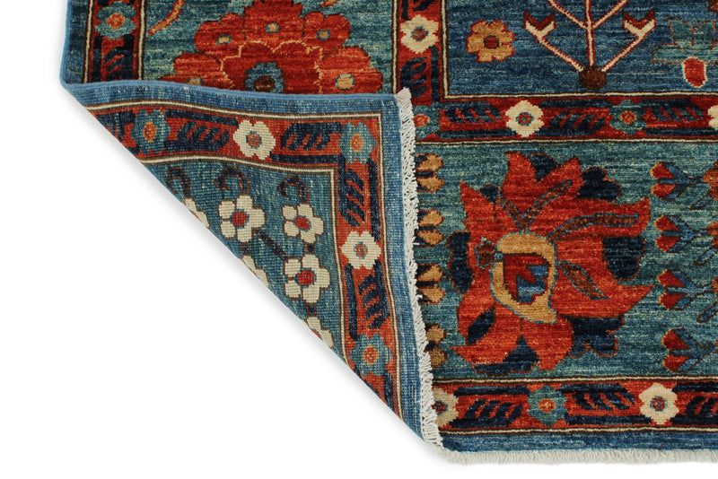8x10 Light Blue and Green Anatolian Traditional Rug