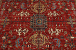 8x10 Rust and Light Blue Anatolian Traditional Rug