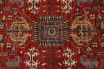 8x10 Rust and Light Blue Anatolian Traditional Rug