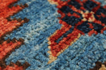 8x10 Rust and Light Blue Anatolian Traditional Rug