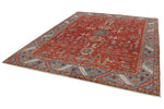 8x10 Rust and Light Blue Anatolian Traditional Rug