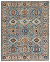 8x10 Light Blue and Gray Anatolian Traditional Rug