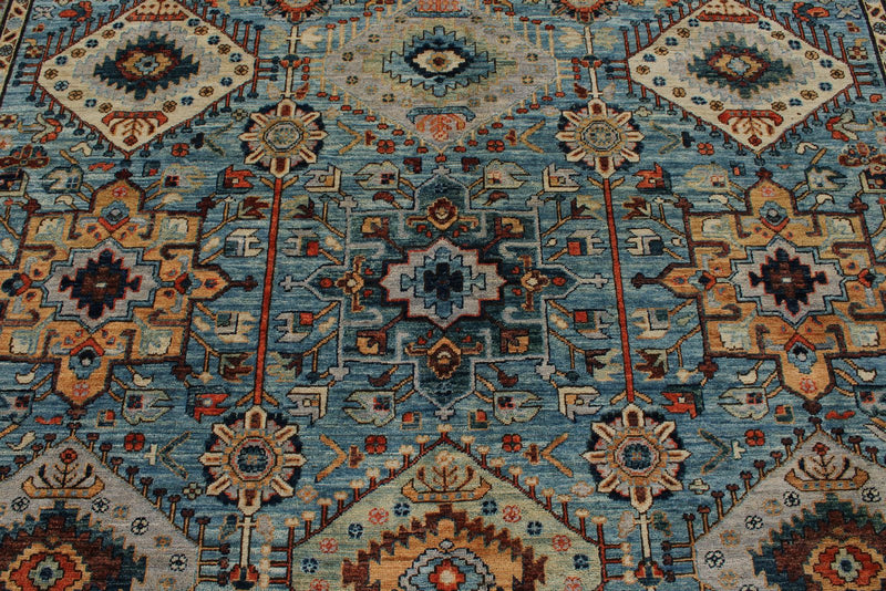 8x10 Light Blue and Gray Anatolian Traditional Rug