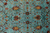 10x10 Light Blue Turkish Tribal Rug