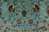 10x10 Light Blue Turkish Tribal Rug