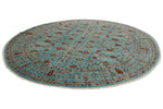 10x10 Light Blue Turkish Tribal Rug