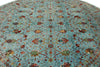 10x10 Light Blue Turkish Tribal Rug