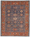 8x10 Rust and Navy Anatolian Traditional Rug