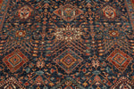 8x10 Rust and Navy Anatolian Traditional Rug