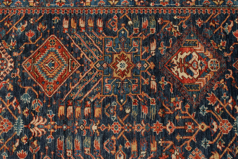 8x10 Rust and Navy Anatolian Traditional Rug