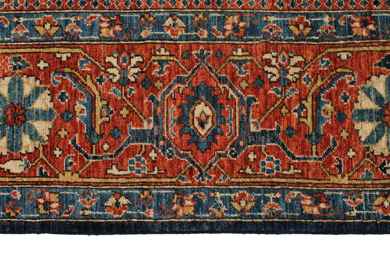 8x10 Rust and Navy Anatolian Traditional Rug