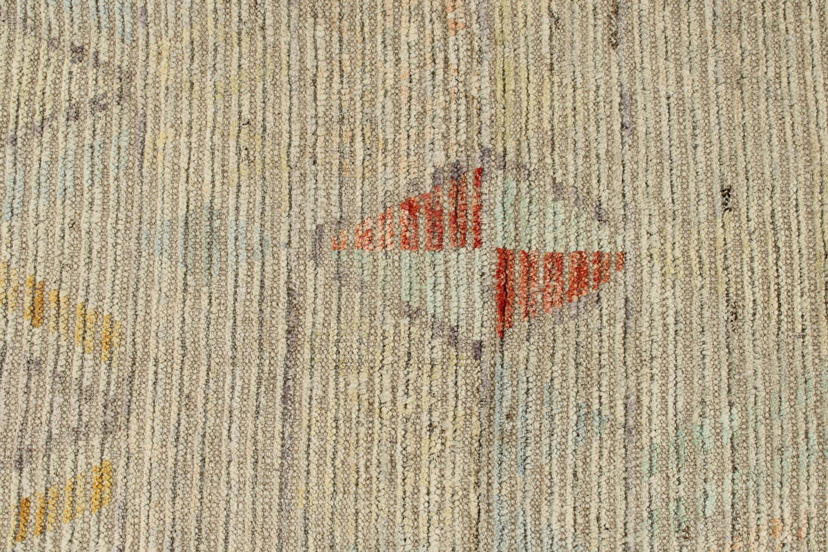 14x19 Ivory and Rust Turkish Tribal Rug