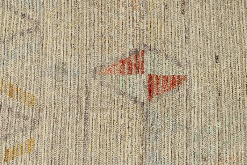 14x19 Ivory and Rust Turkish Tribal Rug