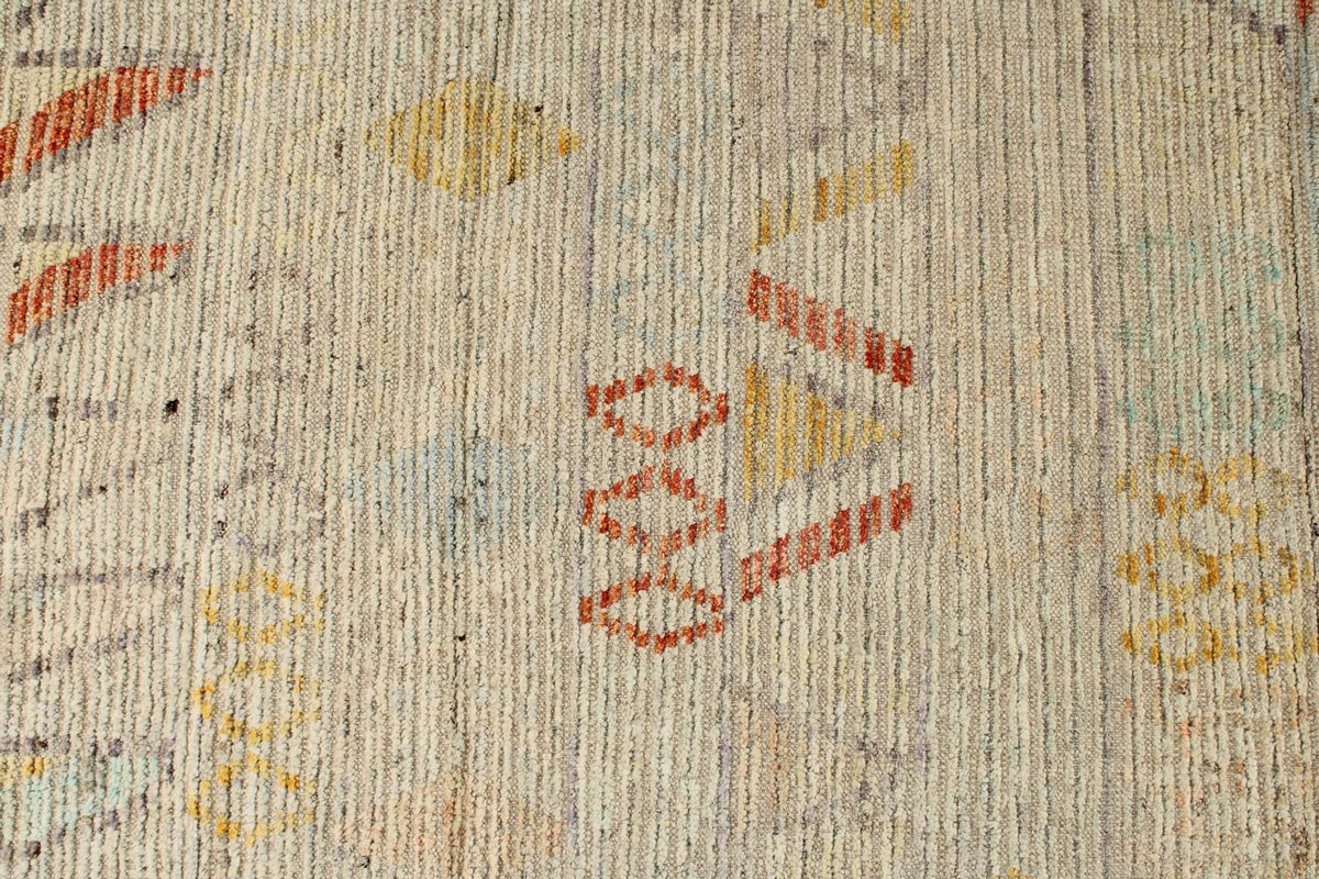 14x19 Ivory and Rust Turkish Tribal Rug