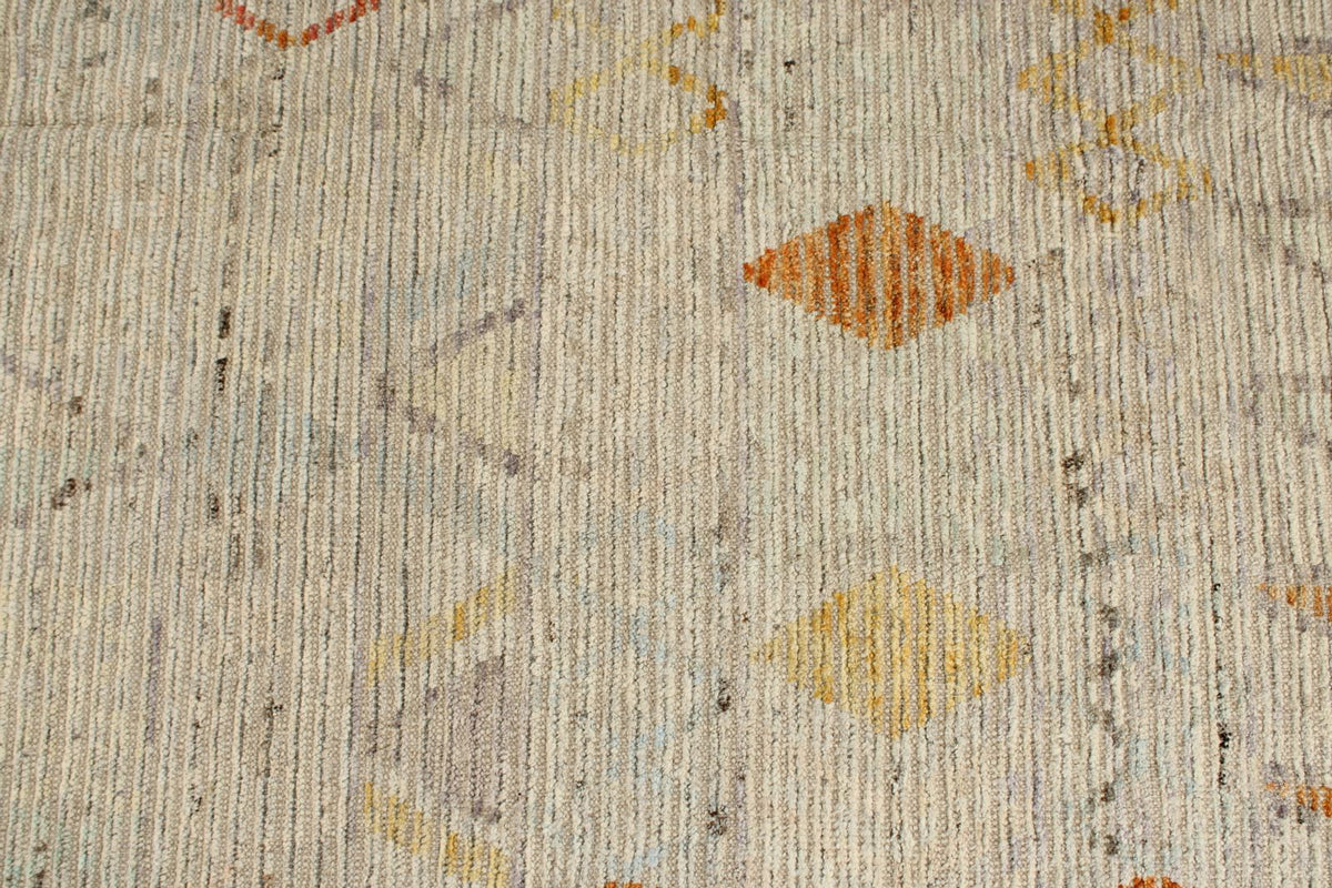 14x19 Ivory and Rust Turkish Tribal Rug
