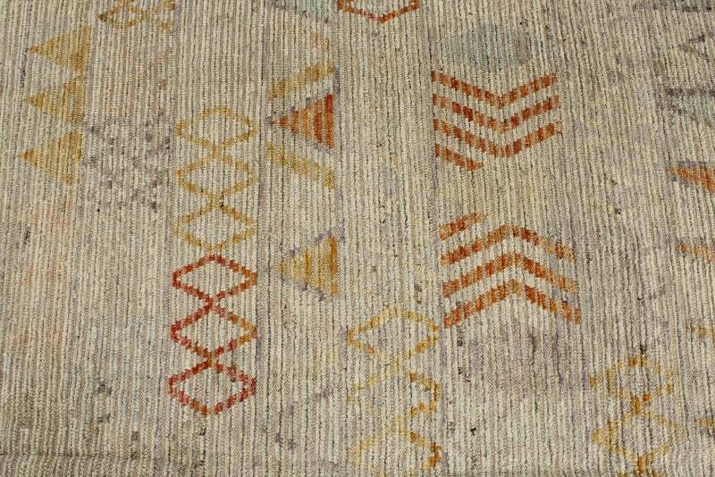 14x19 Ivory and Rust Turkish Tribal Rug