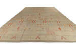 14x19 Ivory and Rust Turkish Tribal Rug