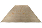 14x19 Ivory and Rust Turkish Tribal Rug