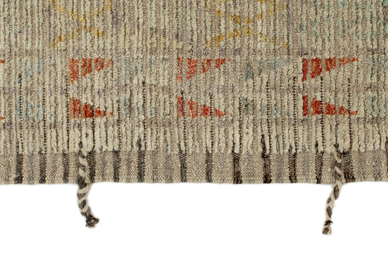14x19 Ivory and Rust Turkish Tribal Rug