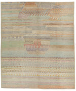 14x16 Ivory and Multicolor Turkish Tribal Rug