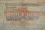 14x16 Ivory and Multicolor Turkish Tribal Rug