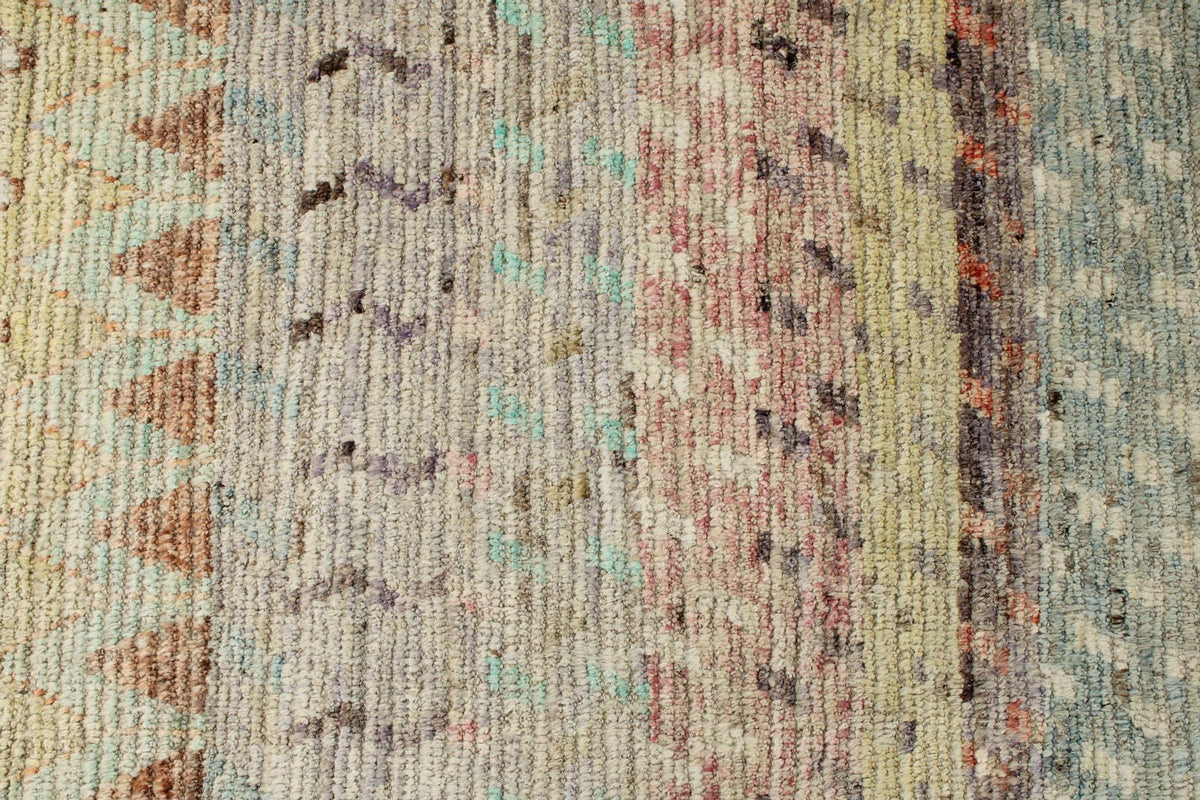 14x16 Ivory and Multicolor Turkish Tribal Rug
