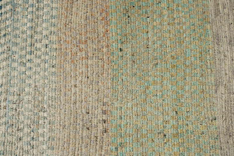 14x16 Ivory and Multicolor Turkish Tribal Rug