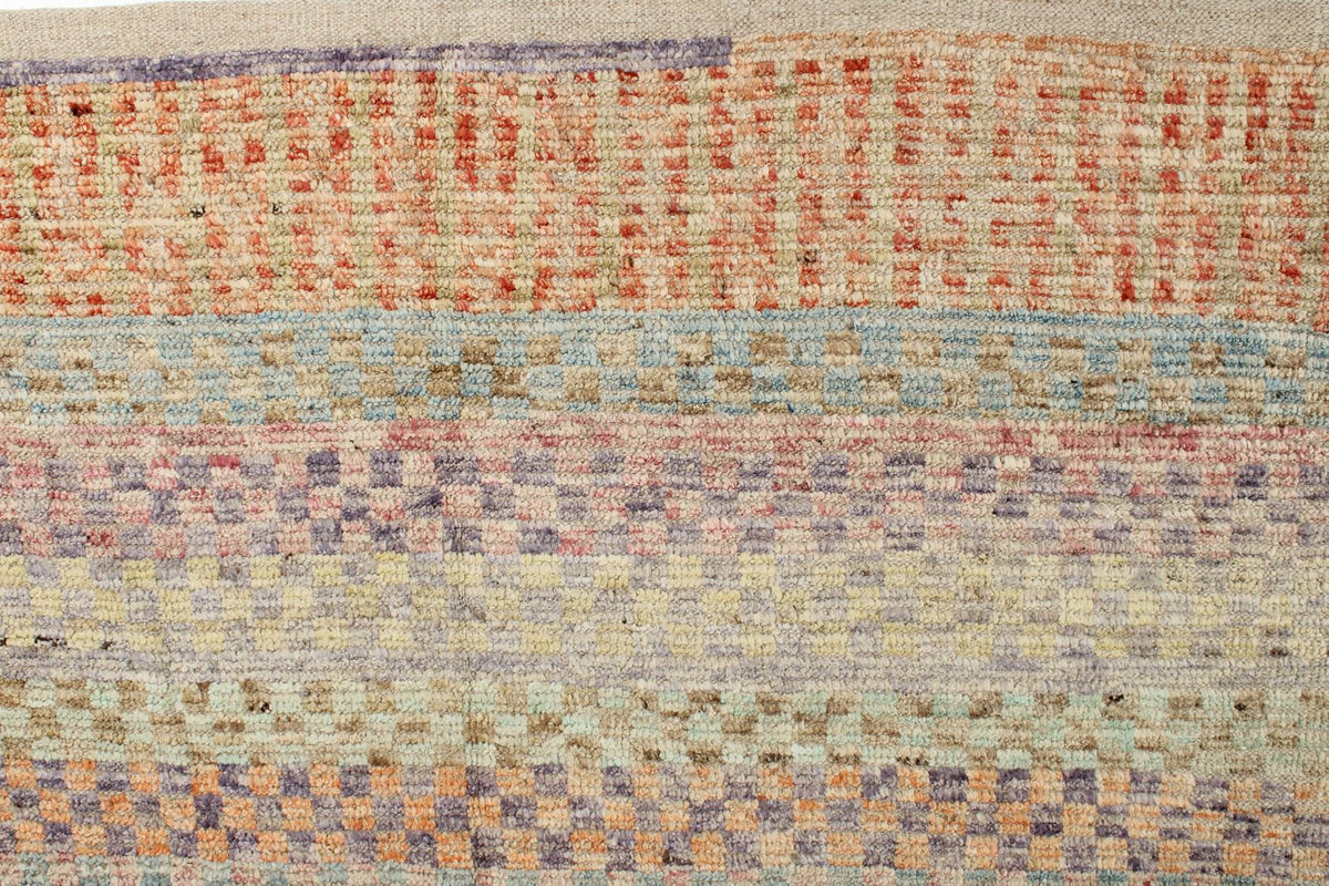 14x16 Ivory and Multicolor Turkish Tribal Rug
