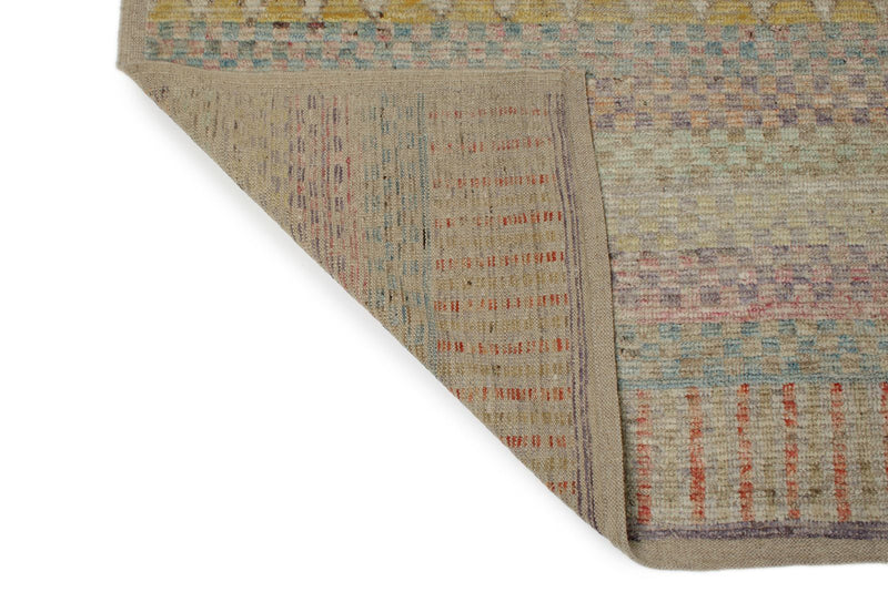 14x16 Ivory and Multicolor Turkish Tribal Rug