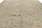 14x16 Ivory and Multicolor Turkish Tribal Rug