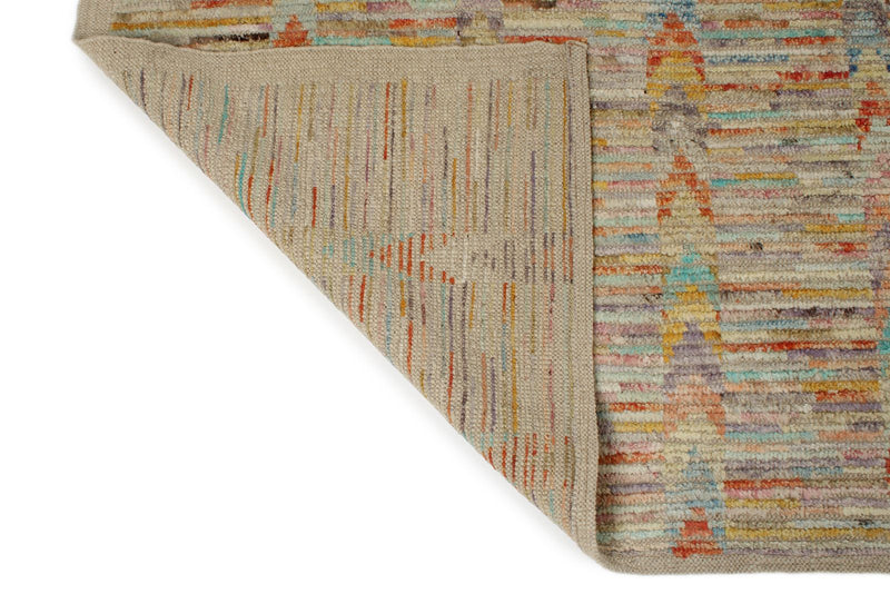 14x16 Ivory and Multicolor Turkish Tribal Rug