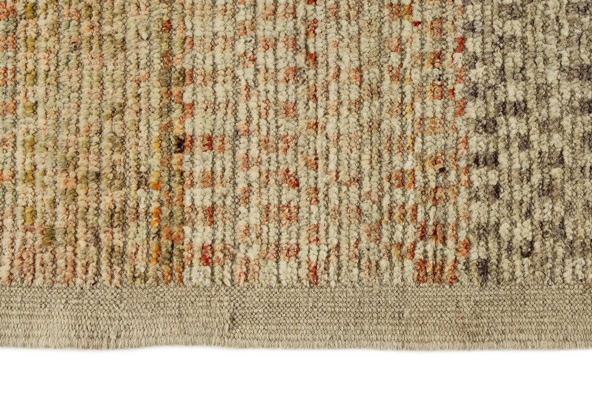 14x19 Ivory and Multicolor Turkish Tribal Rug