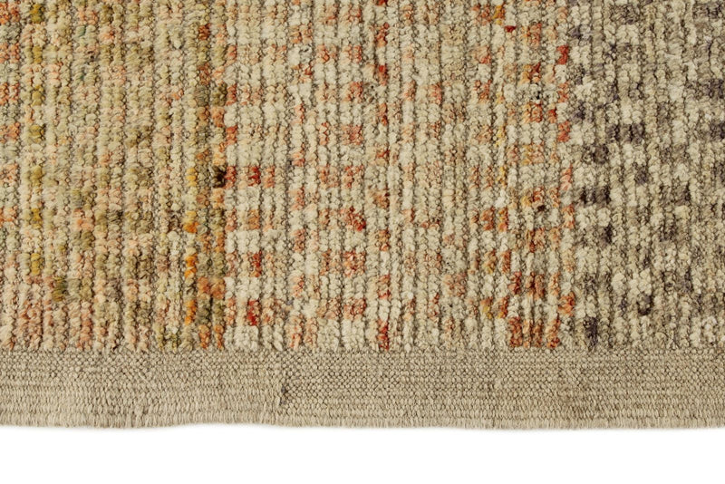 14x19 Ivory and Multicolor Turkish Tribal Rug