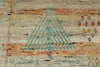 14x19 Ivory and Multicolor Turkish Tribal Rug