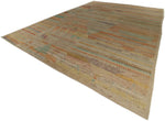 14x19 Ivory and Multicolor Turkish Tribal Rug