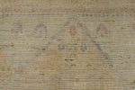 13x19 Ivory and Multicolor Turkish Tribal Rug