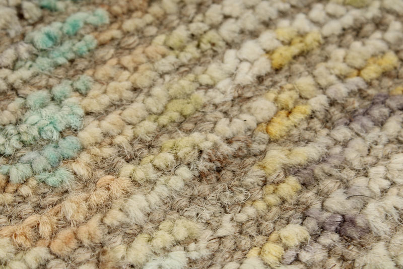 13x19 Ivory and Multicolor Turkish Tribal Rug