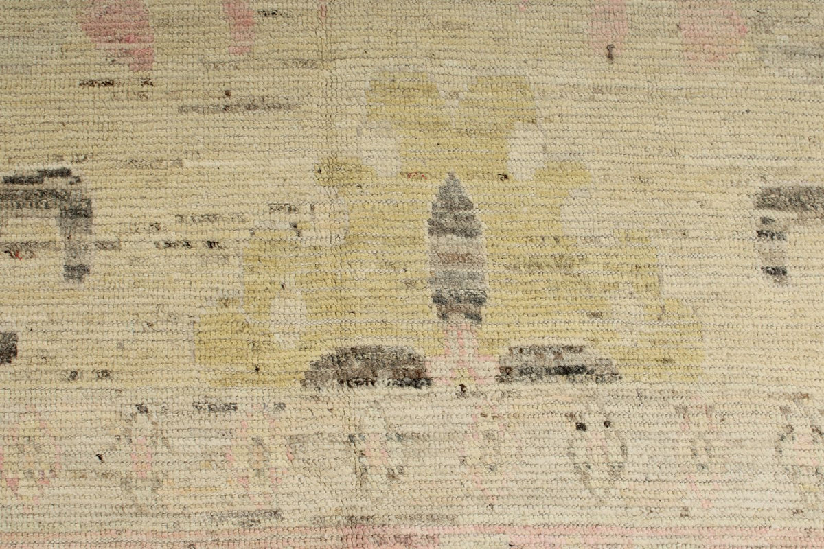 13x18 Brown and Pink Turkish Oushak Rug