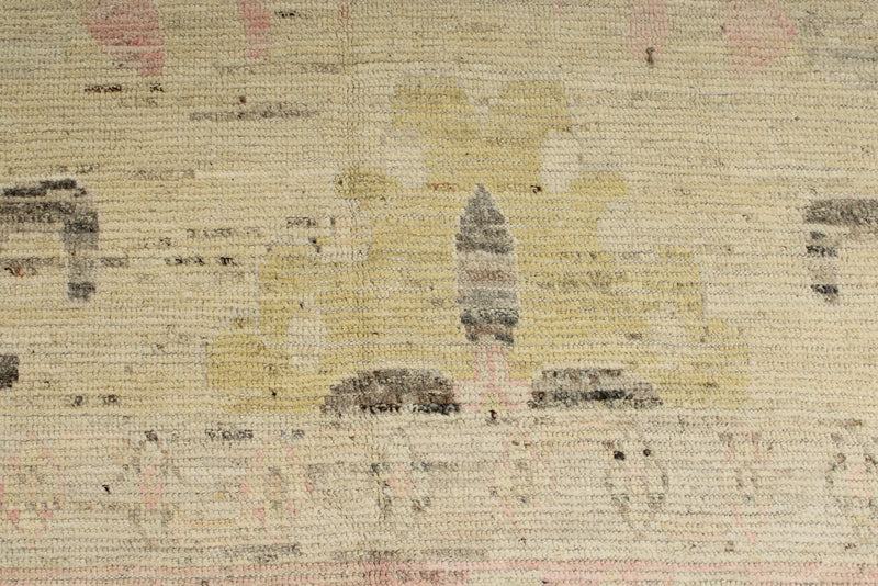 13x18 Brown and Pink Turkish Oushak Rug