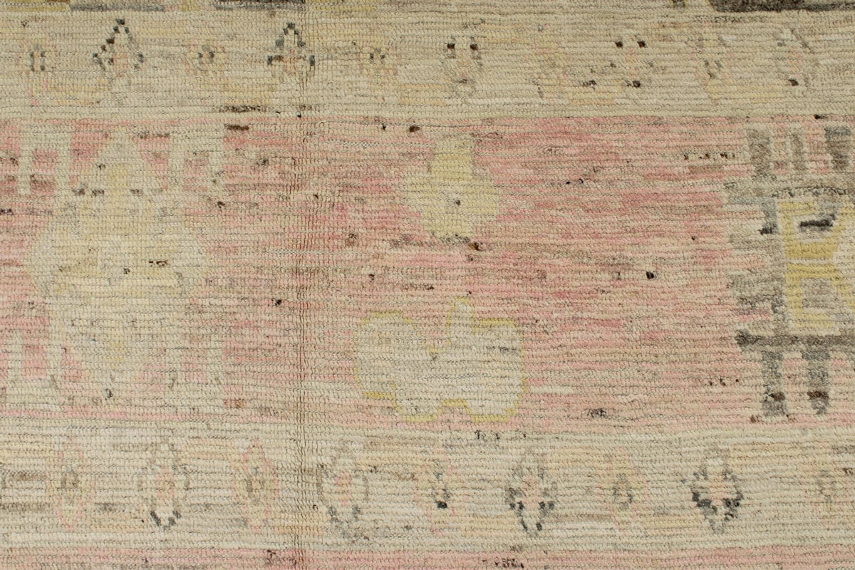 13x18 Brown and Pink Turkish Oushak Rug