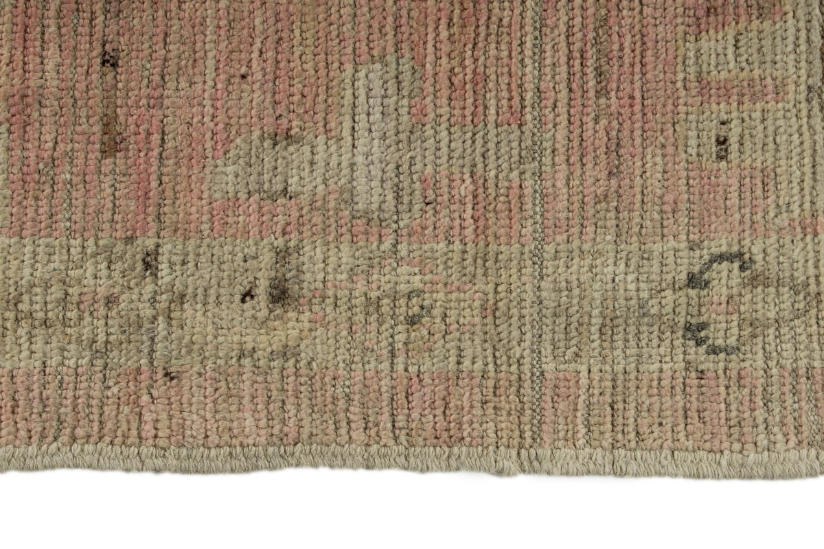 13x18 Brown and Pink Turkish Oushak Rug