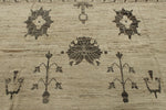 13x17 Ivory and Brown Turkish Oushak Rug