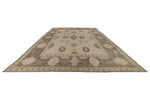 13x17 Ivory and Brown Turkish Oushak Rug