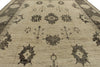 13x17 Ivory and Brown Turkish Oushak Rug