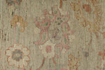 12x15 Ivory and Multicolor Turkish Oushak Rug