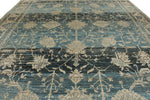 12x16 Light Blue and Ivory Turkish Oushak Rug