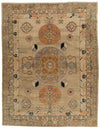 12x16 Ivory and Rust Turkish Oushak Rug