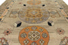 12x16 Ivory and Rust Turkish Oushak Rug